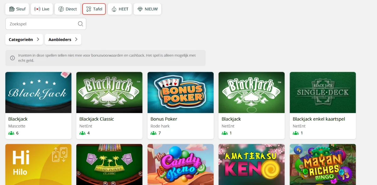 slot7 casino bordspellen